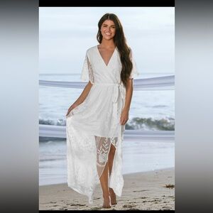 White summer beach dress